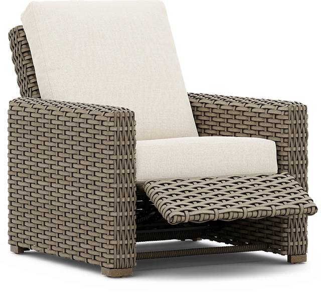 Siesta Key Driftwood Outdoor Recliner with Desert Cushions - Thumbnail - Image 1