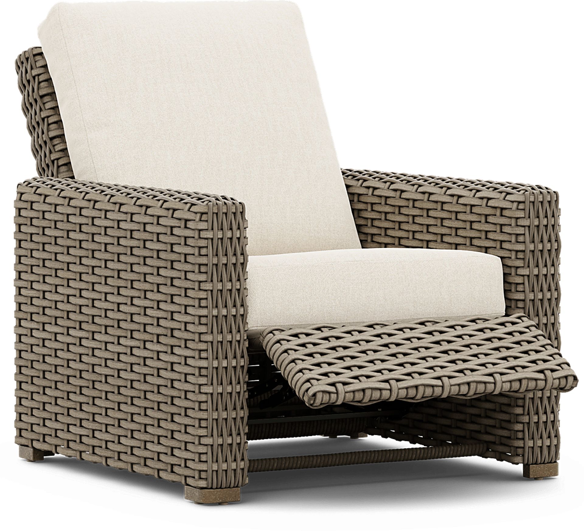 Siesta Key Driftwood Outdoor Recliner with Desert Cushions - Image 1