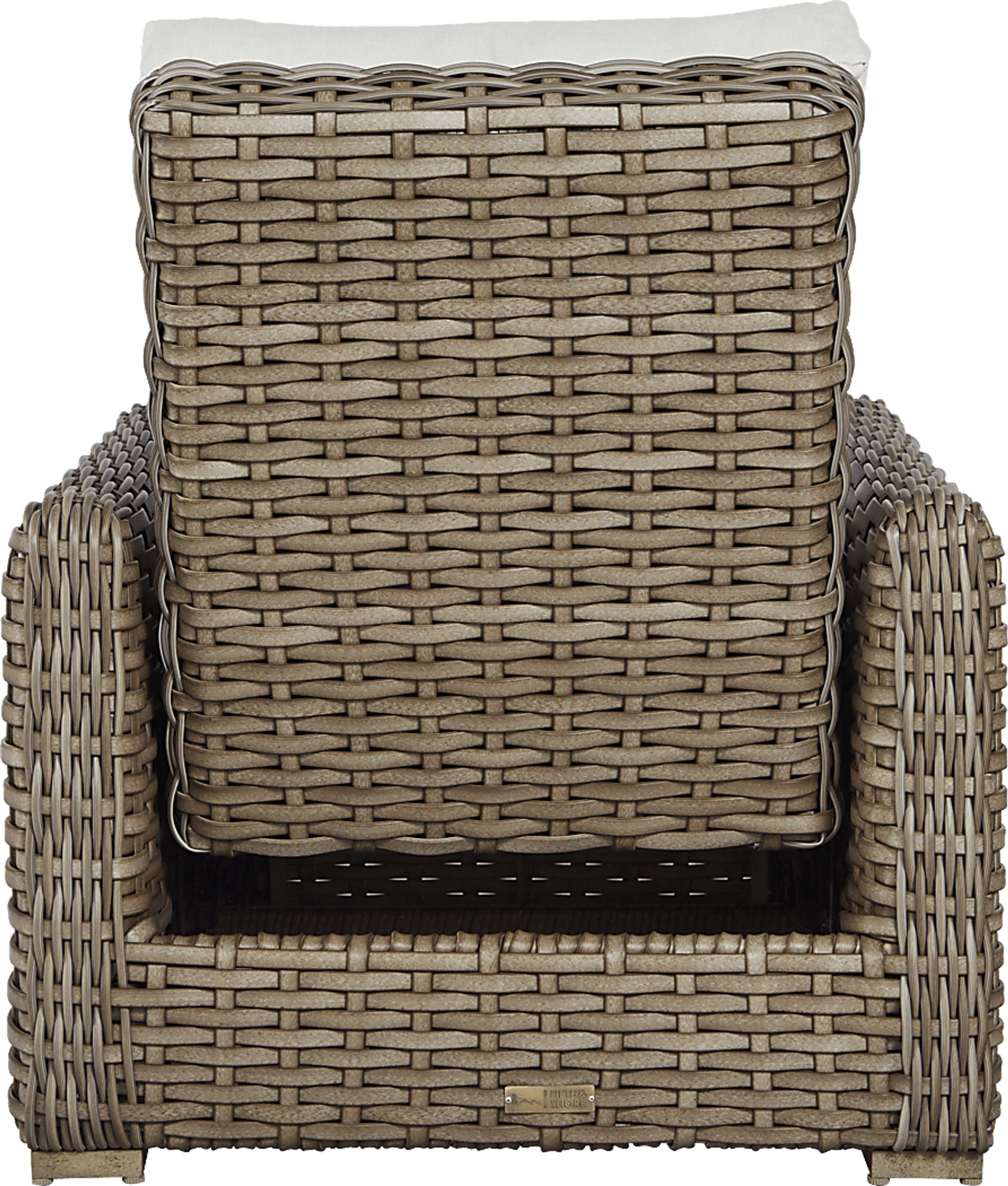 Siesta Key Driftwood Outdoor Recliner with Linen Cushions - Image 3
