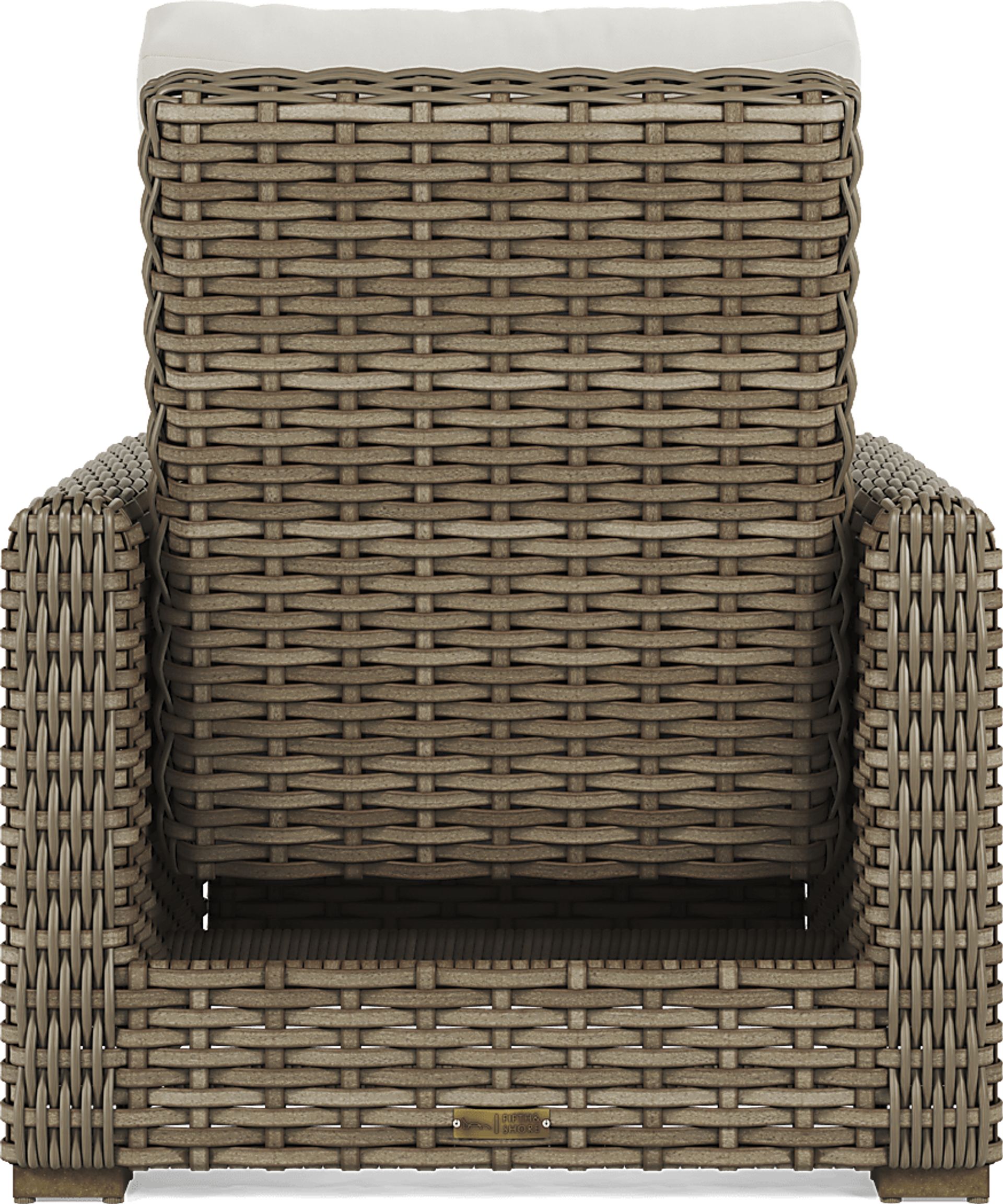 Siesta Key Driftwood Outdoor Recliner with Linen Cushions - Image 4