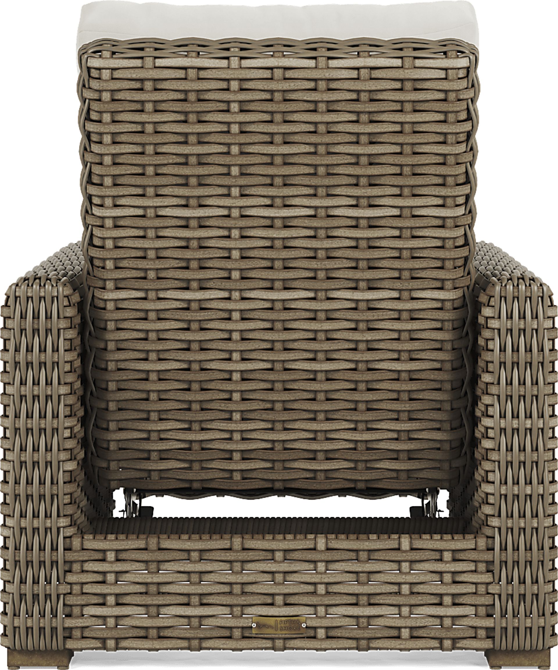 Siesta Key Driftwood Outdoor Recliner with Linen Cushions - Image 7