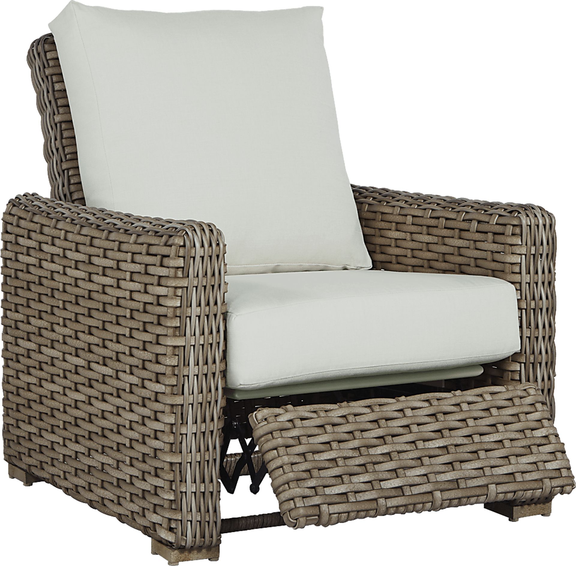Siesta Key Driftwood Outdoor Recliner with Rollo Seafoam Cushions - Image 2