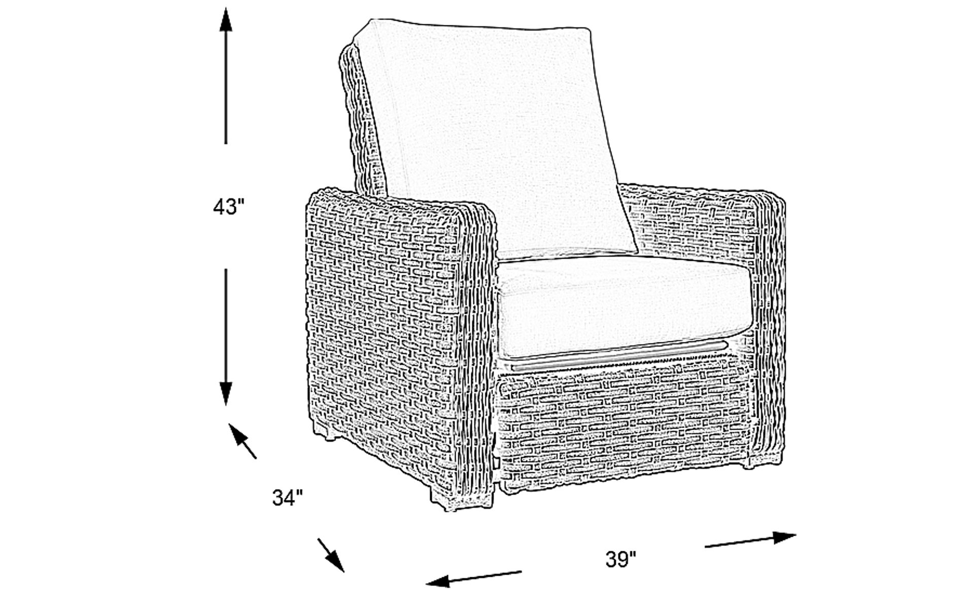 Dimension Image. Please refer to the Dimension Tab on this page for dimension details.
