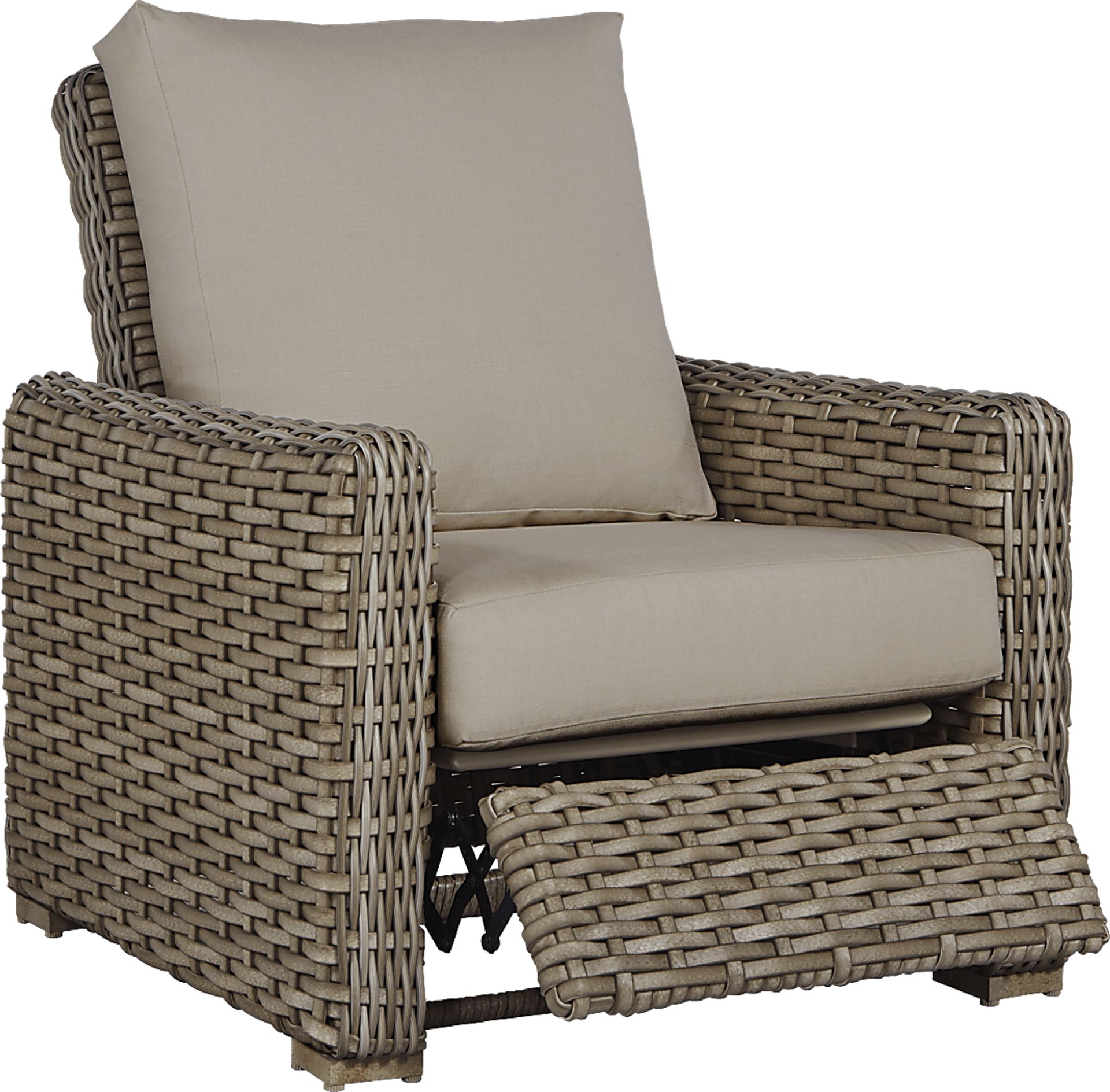 Siesta Key Driftwood Outdoor Recliner with Sand Cushions - Image 2