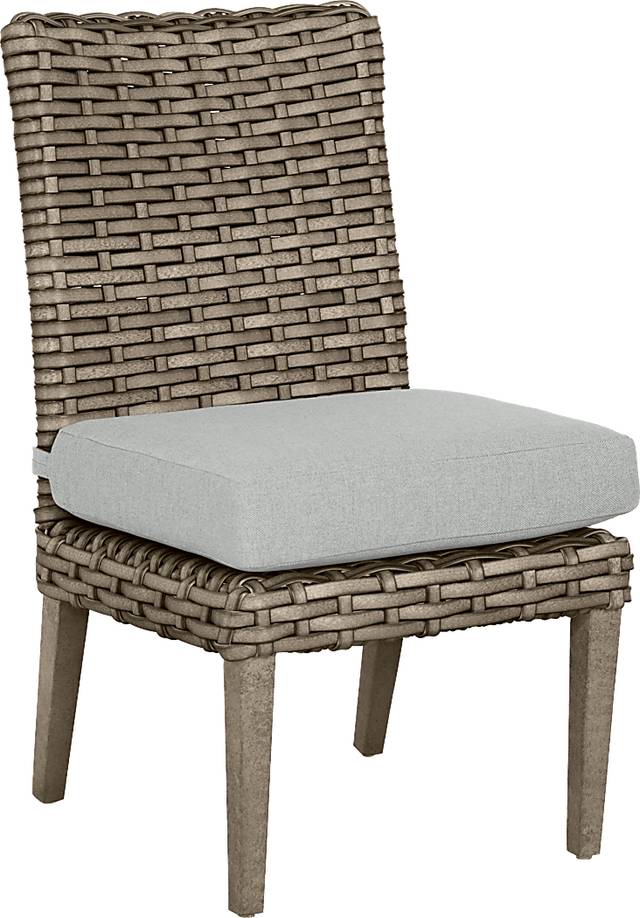 Siesta Key Driftwood 7 Pc Outdoor Dining Set with Dove Cushions - Thumbnail - Image 3