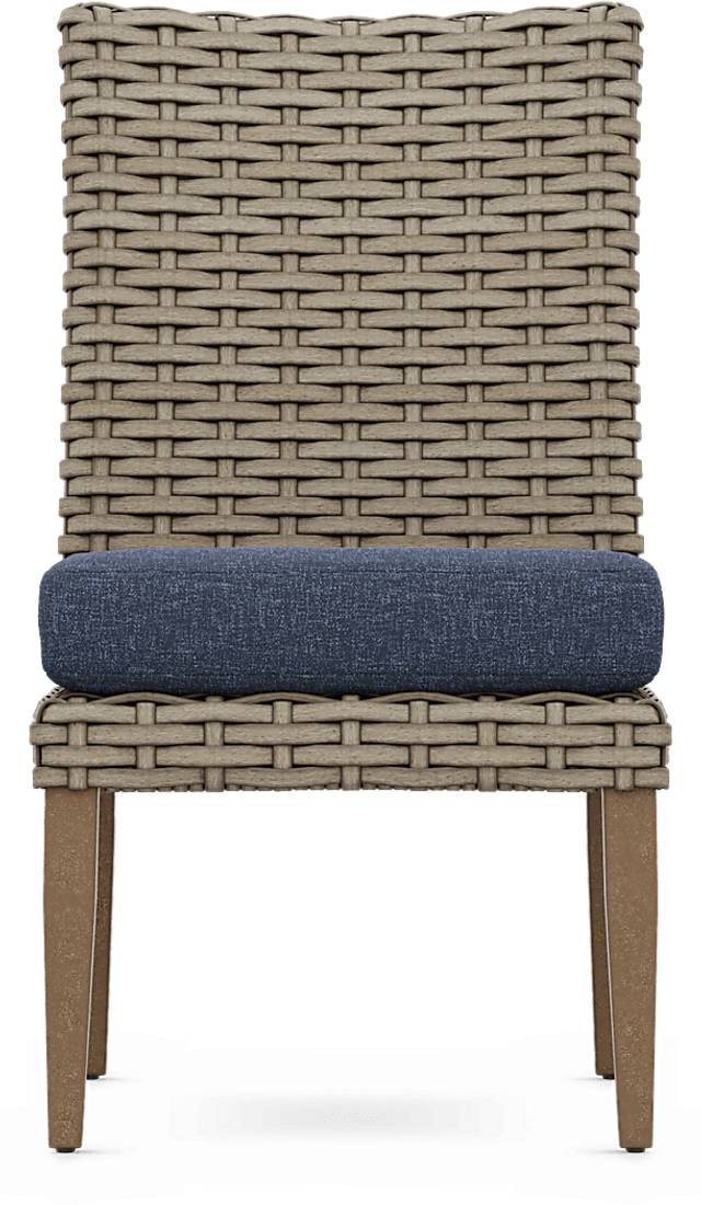 Siesta Key Driftwood 5 Pc Square Outdoor Dining Set with Ink Cushions - Thumbnail - Image 4