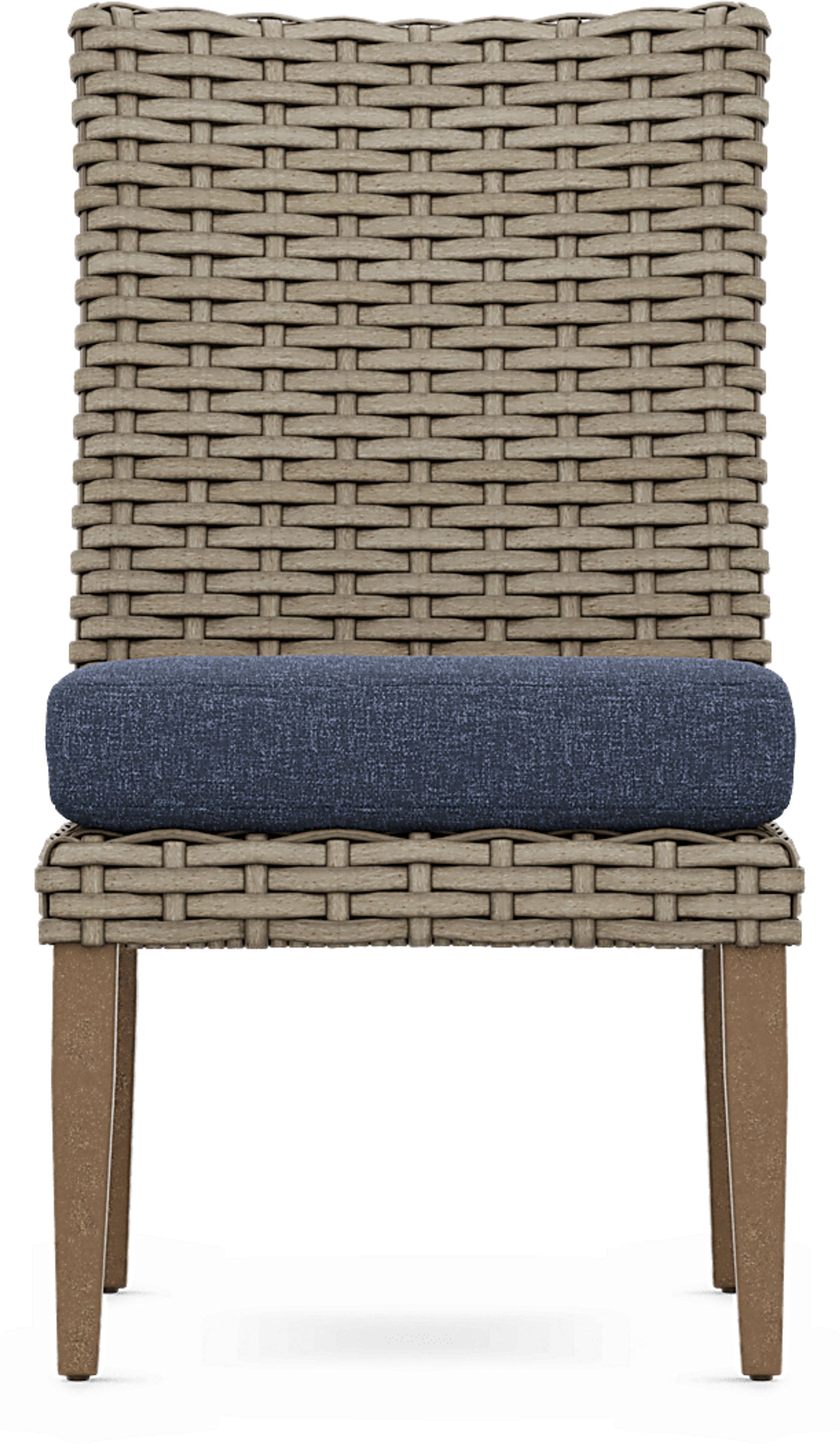 Siesta Key Driftwood 5 Pc Square Outdoor Dining Set with Ink Cushions - Image 4