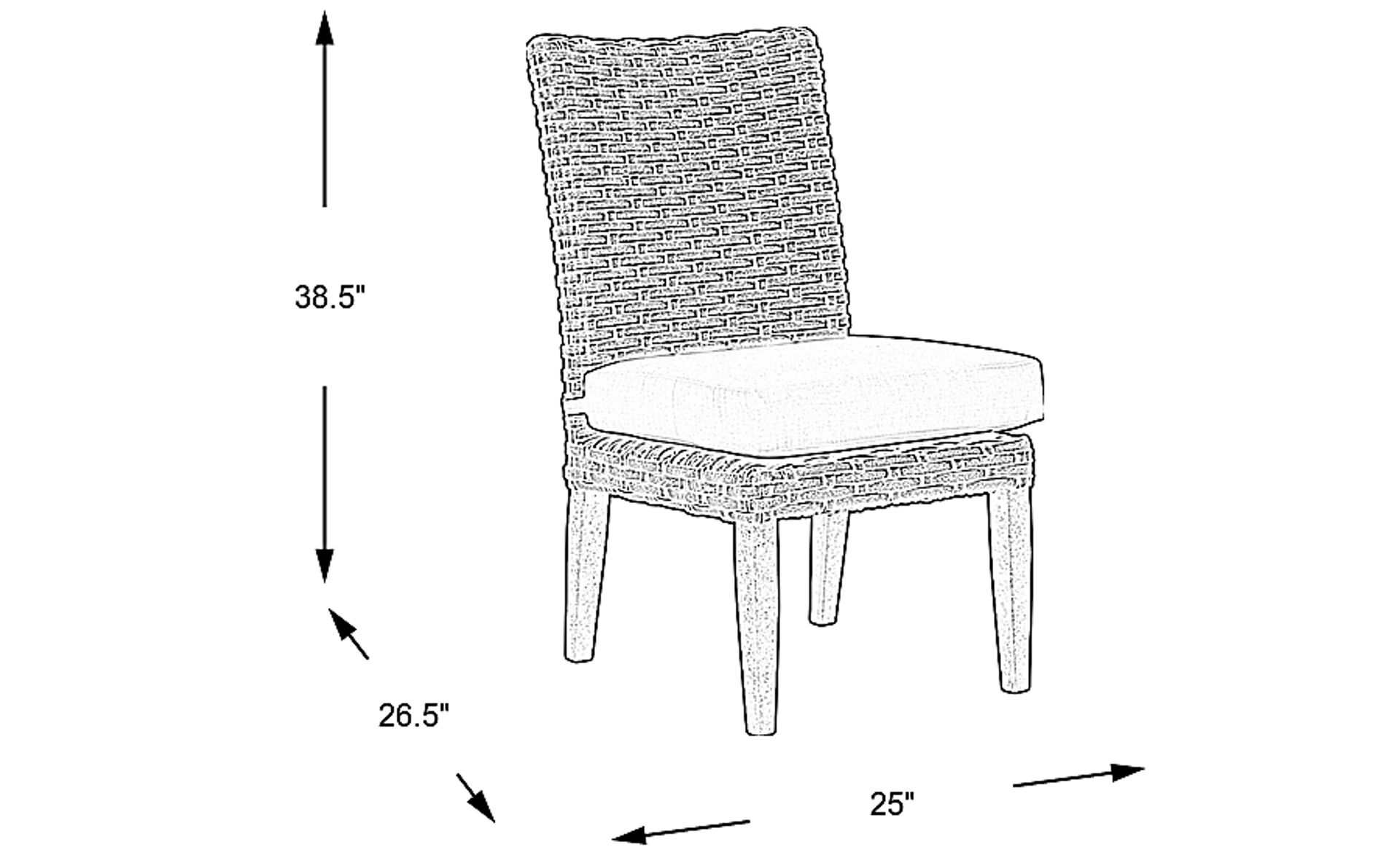 Dimension Image. Please refer to the Dimension Tab on this page for dimension details.