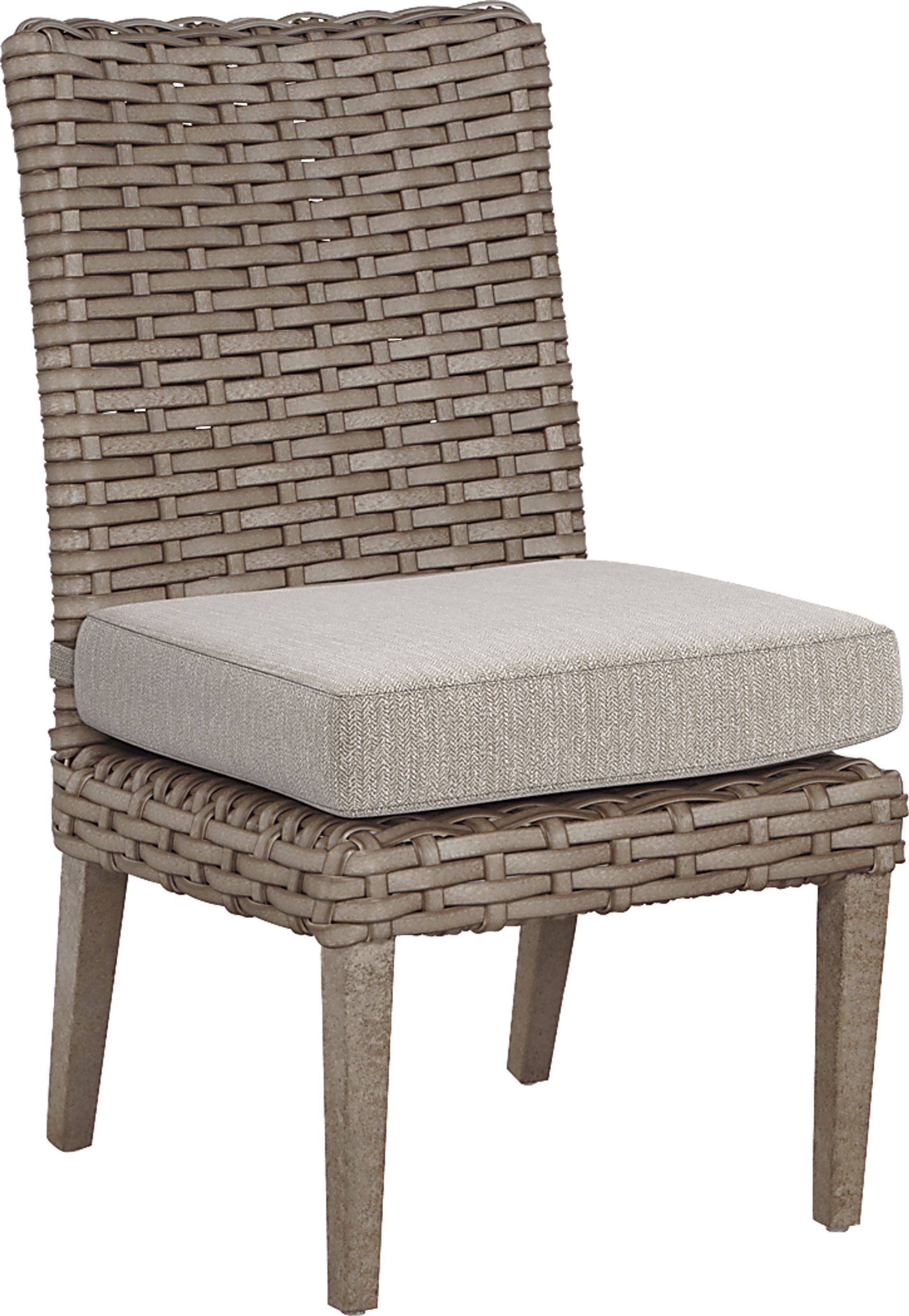 Siesta Key Gray 5 Pc Rectangle Outdoor Dining Set with Twine Cushions and Bench - Image 9