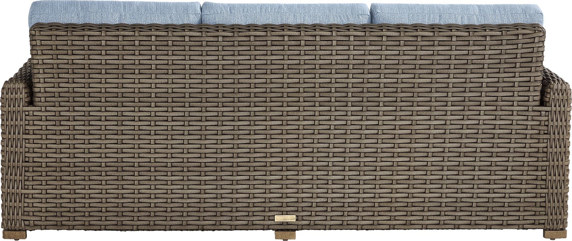Siesta Key Driftwood Outdoor Sofa with Steel Cushions - Image 4