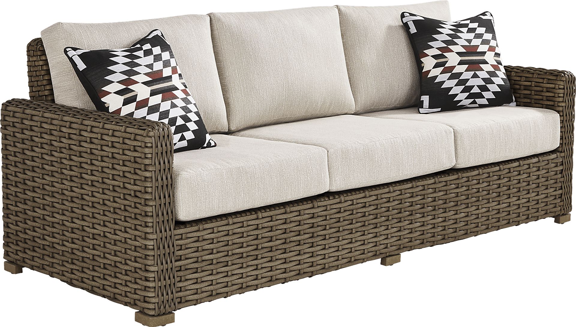 Siesta Key Driftwood Outdoor Sofa with Twine Cushions - Image 3