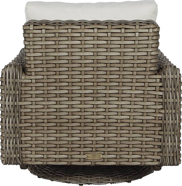 Siesta Key Driftwood Outdoor Swivel Chair with Linen Cushions - Thumbnail - Image 3