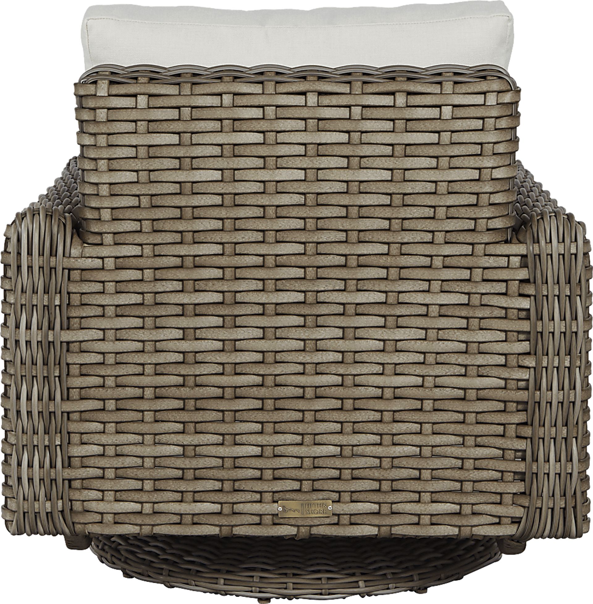 Siesta Key Driftwood 5 Pc Outdoor Fire Pit Seating Set with Linen Cushions - Image 5