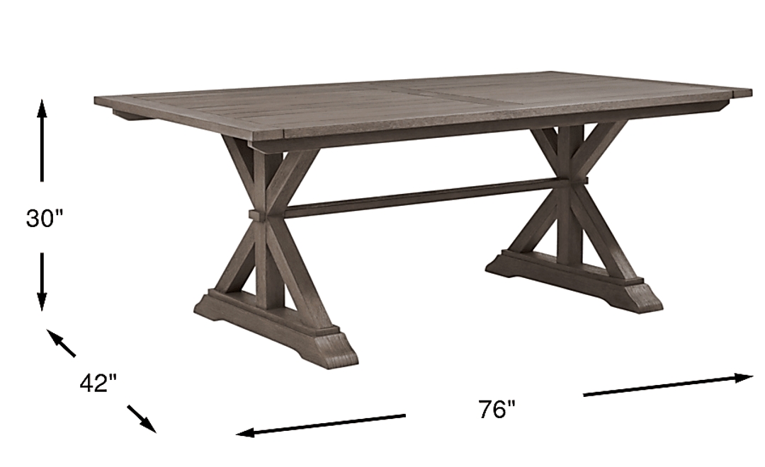 Siesta Key Light Wood 76 in. Rectangle Outdoor Dining Table