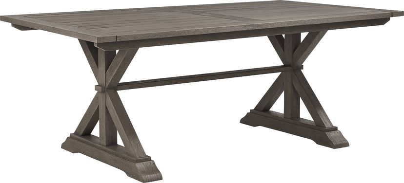 Siesta Key Light Wood 76 in. Rectangle Outdoor Dining Table