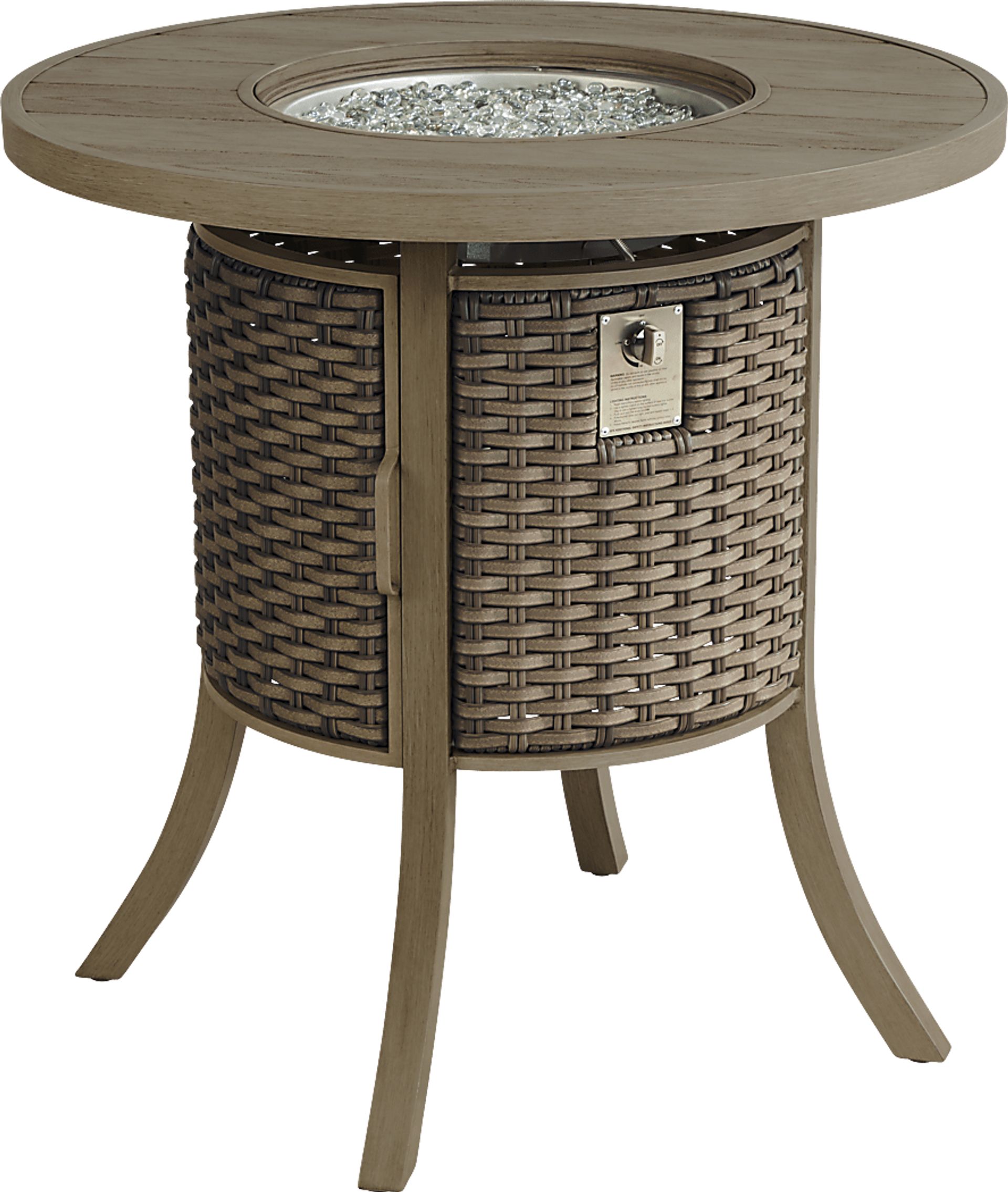 Siesta Key Gray Outdoor Fire Bar Table - Image 2