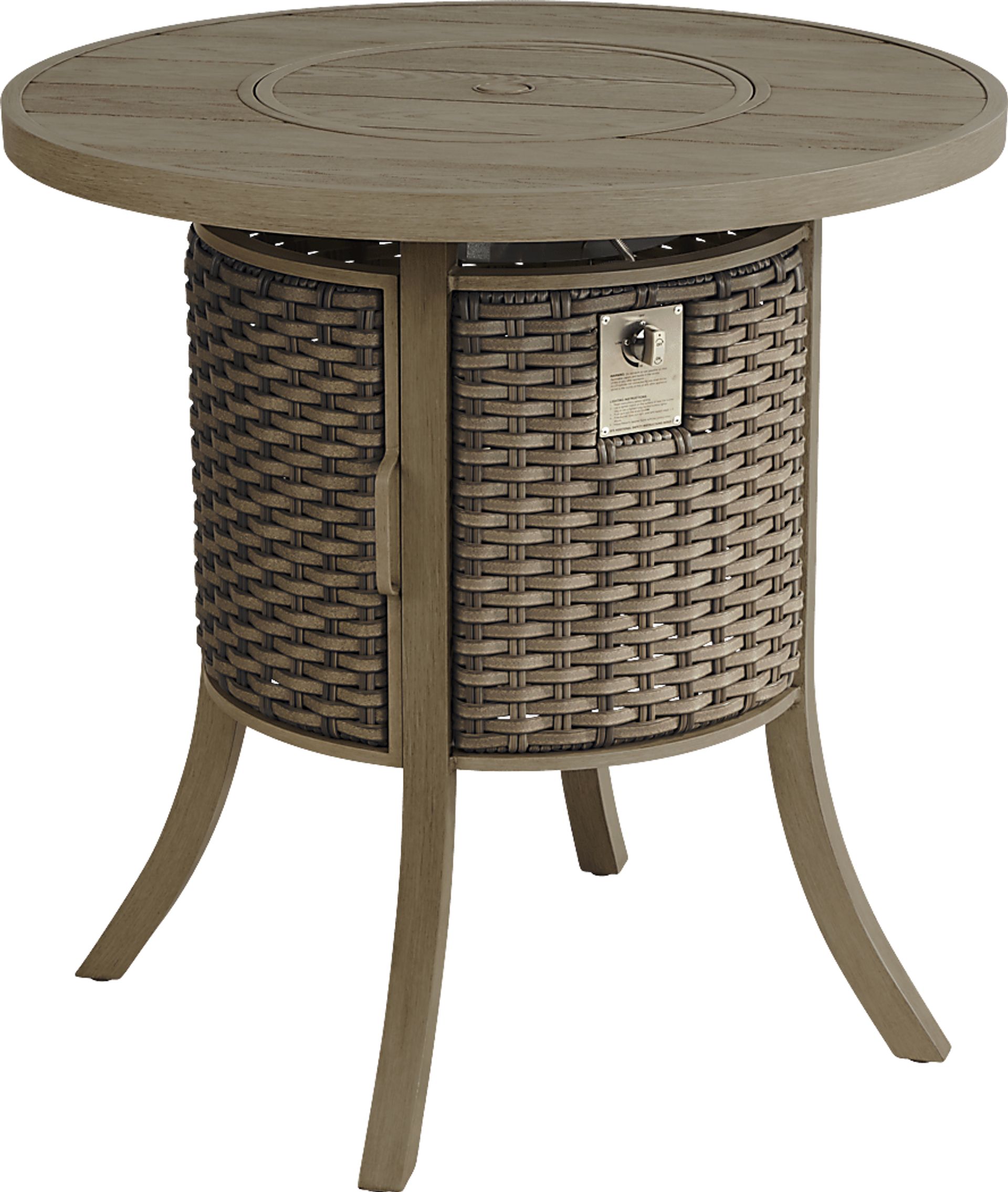 Siesta Key Gray Outdoor Fire Bar Table - Image 3