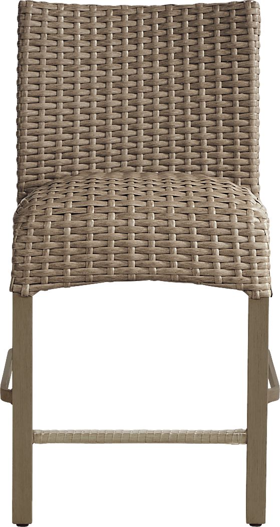 Siesta Key Gray Outdoor Balcony Stool - Thumbnail 2