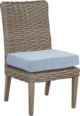 Siesta Key Driftwood Outdoor Side Chair with Steel Cushion