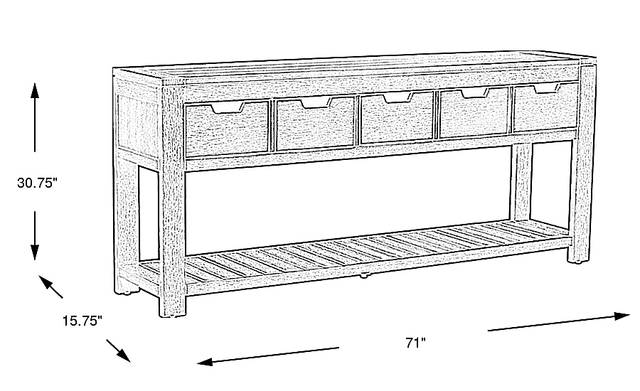 Dimension Image. Please refer to the Dimension Tab on this page for dimension details.