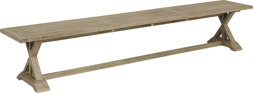 Siesta Key Light Wood 102 in. Outdoor Dining Bench