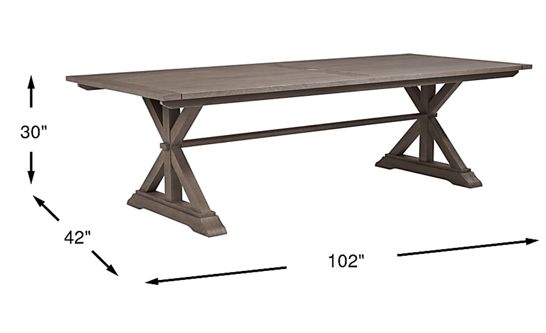 Siesta Key Light Wood 102 in. Rectangle Outdoor Dining Table