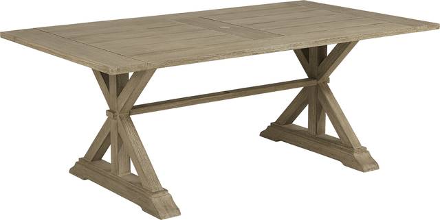 Siesta Key Light Wood 5 Pc 76 in. Rectangle Outdoor Dining Set - Thumbnail - Image 2