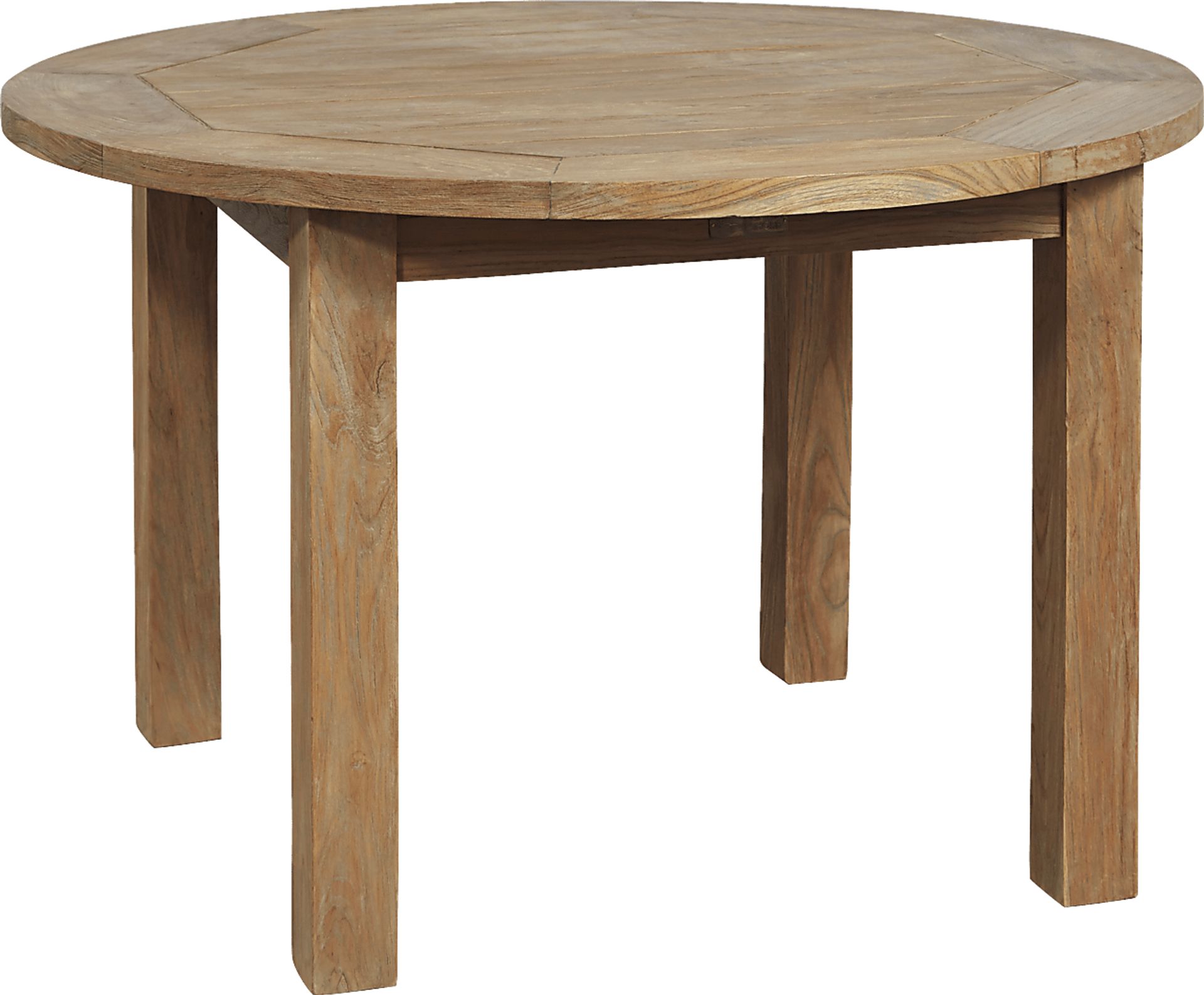 Siesta Key Teak 47 in. Round Outdoor Dining Table - Image 1