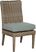 Siesta Key Driftwood Outdoor Side Chair with Seafoam Cushion