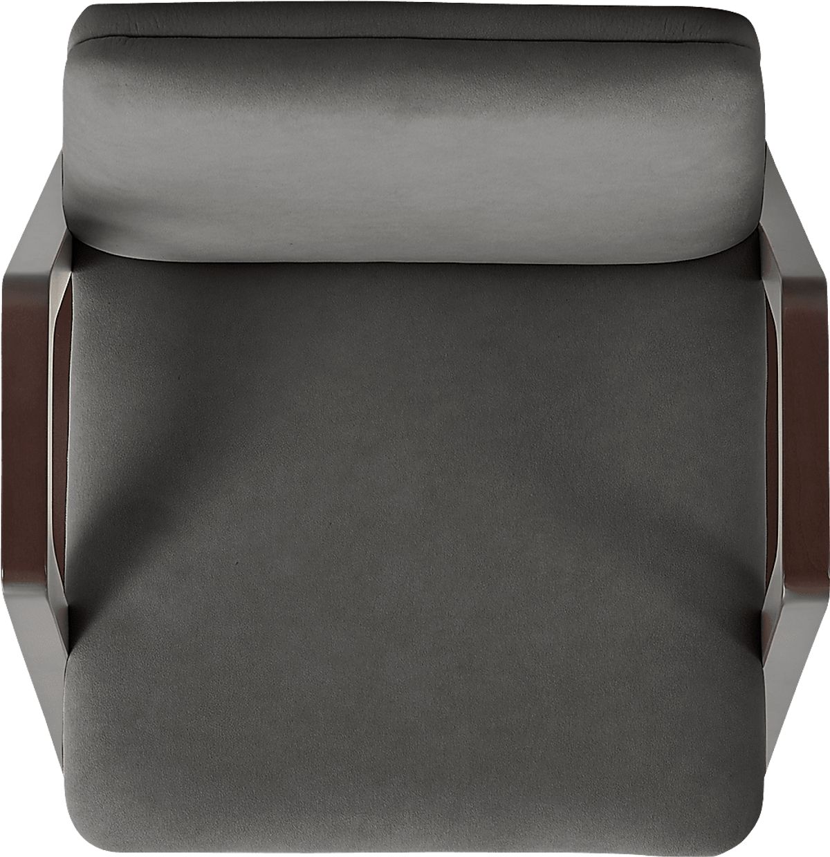 Signett Dark Gray Velvet Plush Arm Chair | Rooms to Go