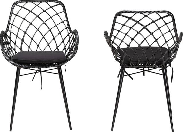 Sigourney Black Dining Chairs, Set of 2 - Thumbnail - Image 3