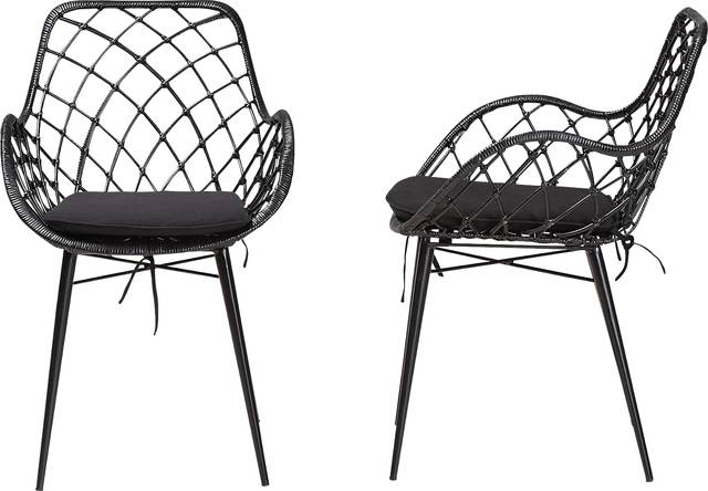 Sigourney Black Dining Chairs, Set of 2 - Thumbnail - Image 4