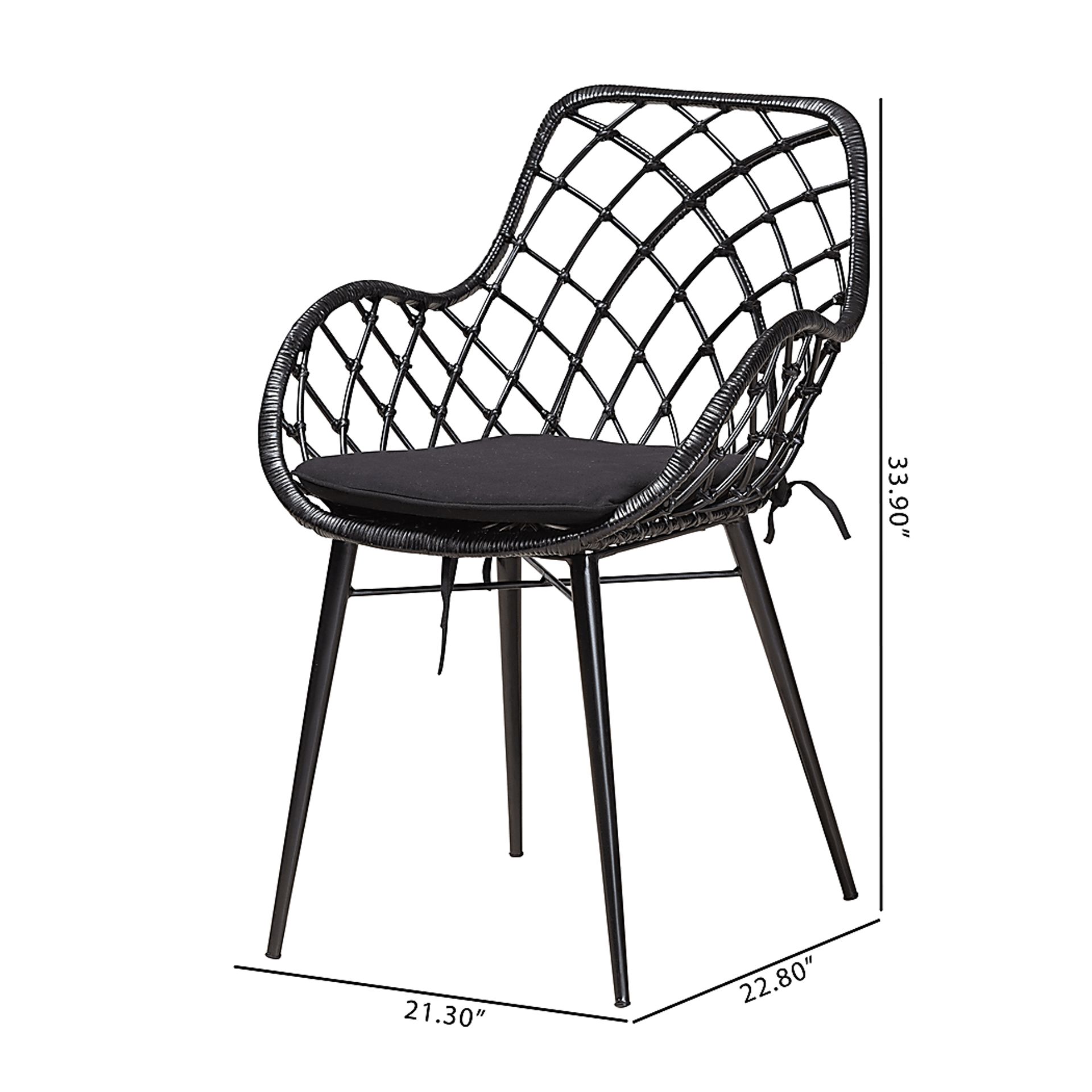 Sigourney Black Dining Chairs, Set of 2 - Image 9