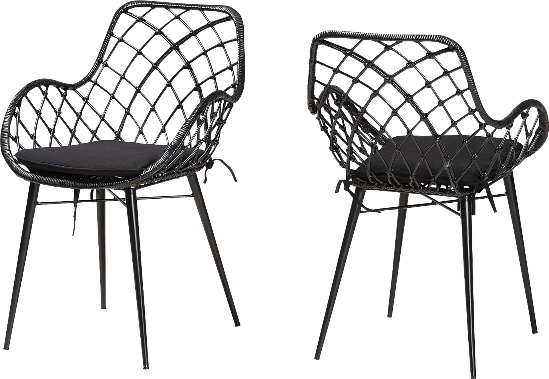 Sigourney Black Dining Chairs, Set of 2 - Image 1