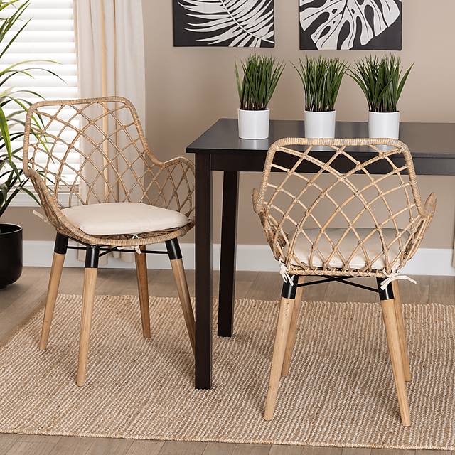Sigourney Natural Dining Chair, Set of 2 - Thumbnail - Image 2