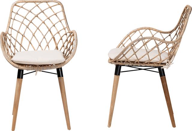 Sigourney Natural Dining Chair, Set of 2 - Thumbnail - Image 4