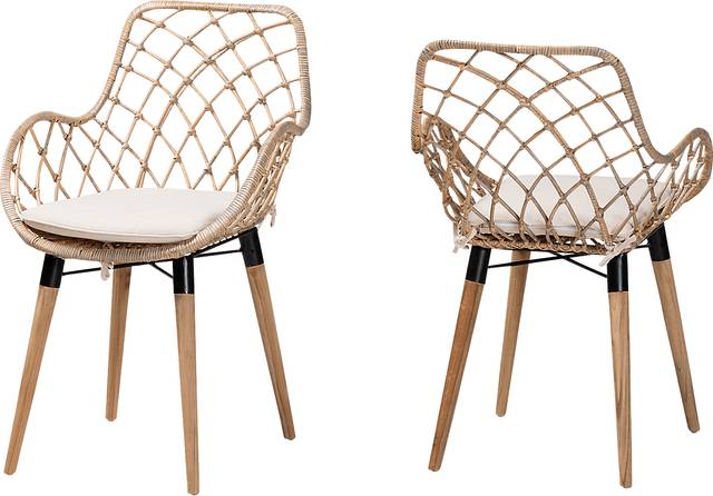 Sigourney Natural Dining Chair, Set of 2 - Thumbnail - Image 1