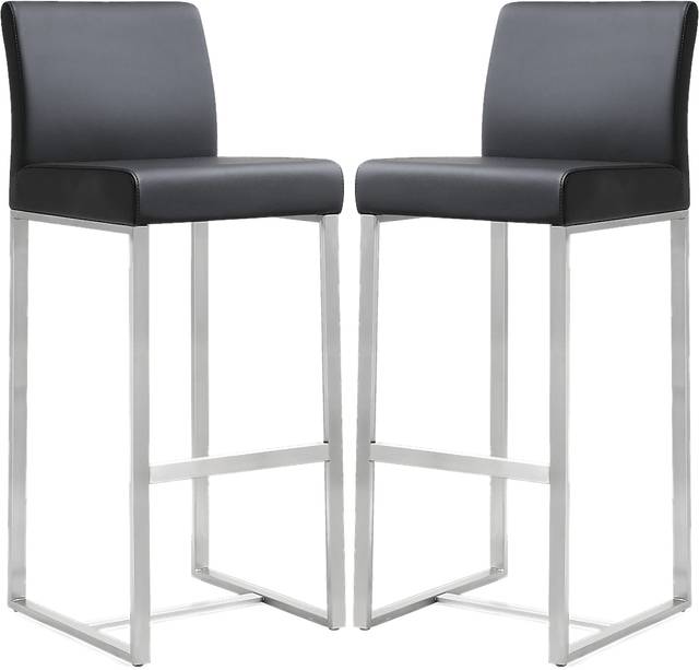 Silas Black Barstools (Set of 2) - Thumbnail - Image 1