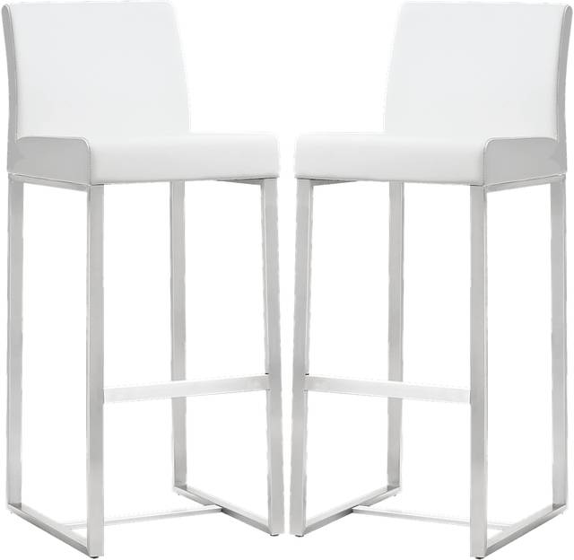 Silas White Barstools (Set of 2) - Thumbnail - Image 1