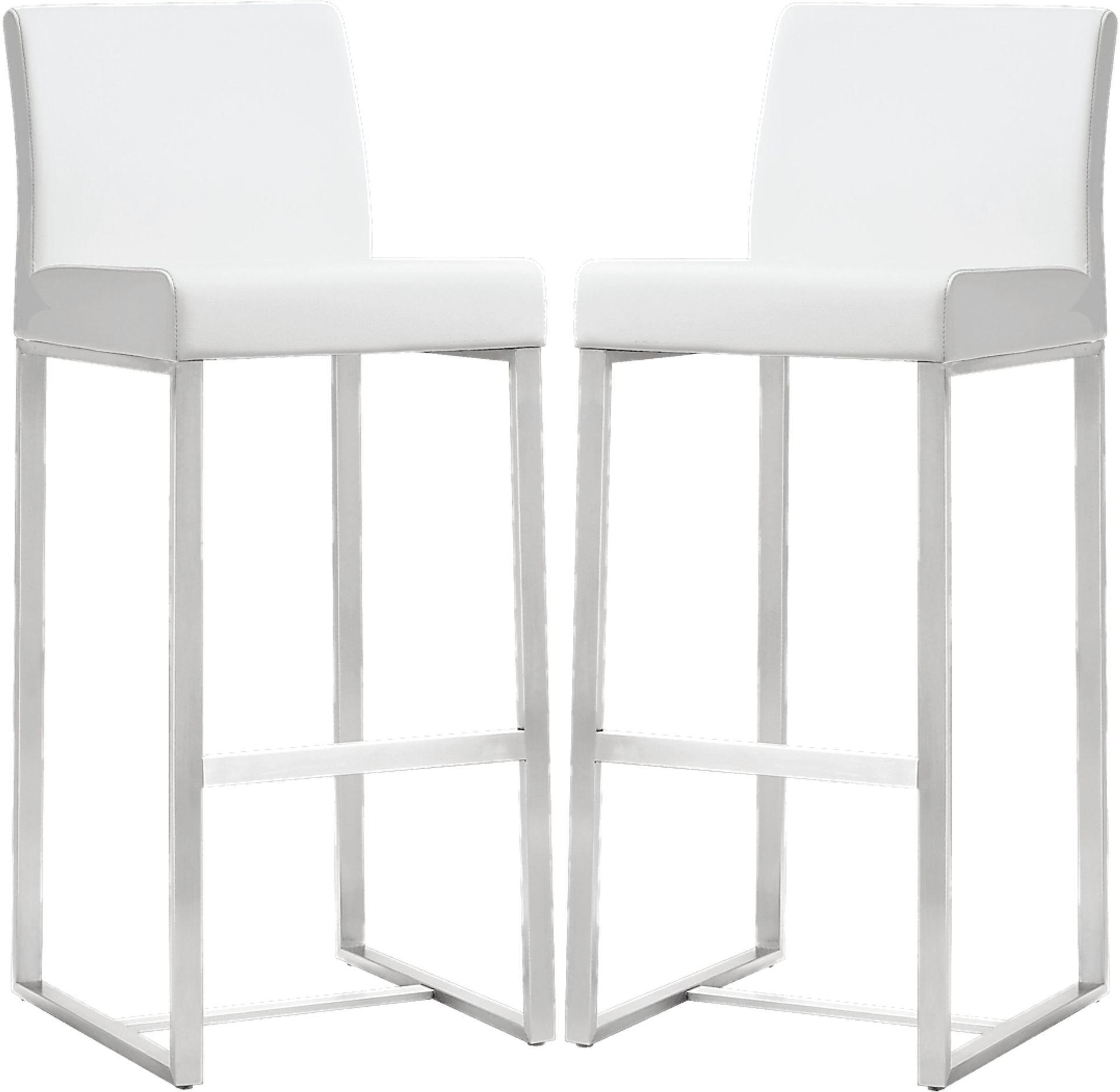 Silas White Barstools (Set of 2) - Image 1