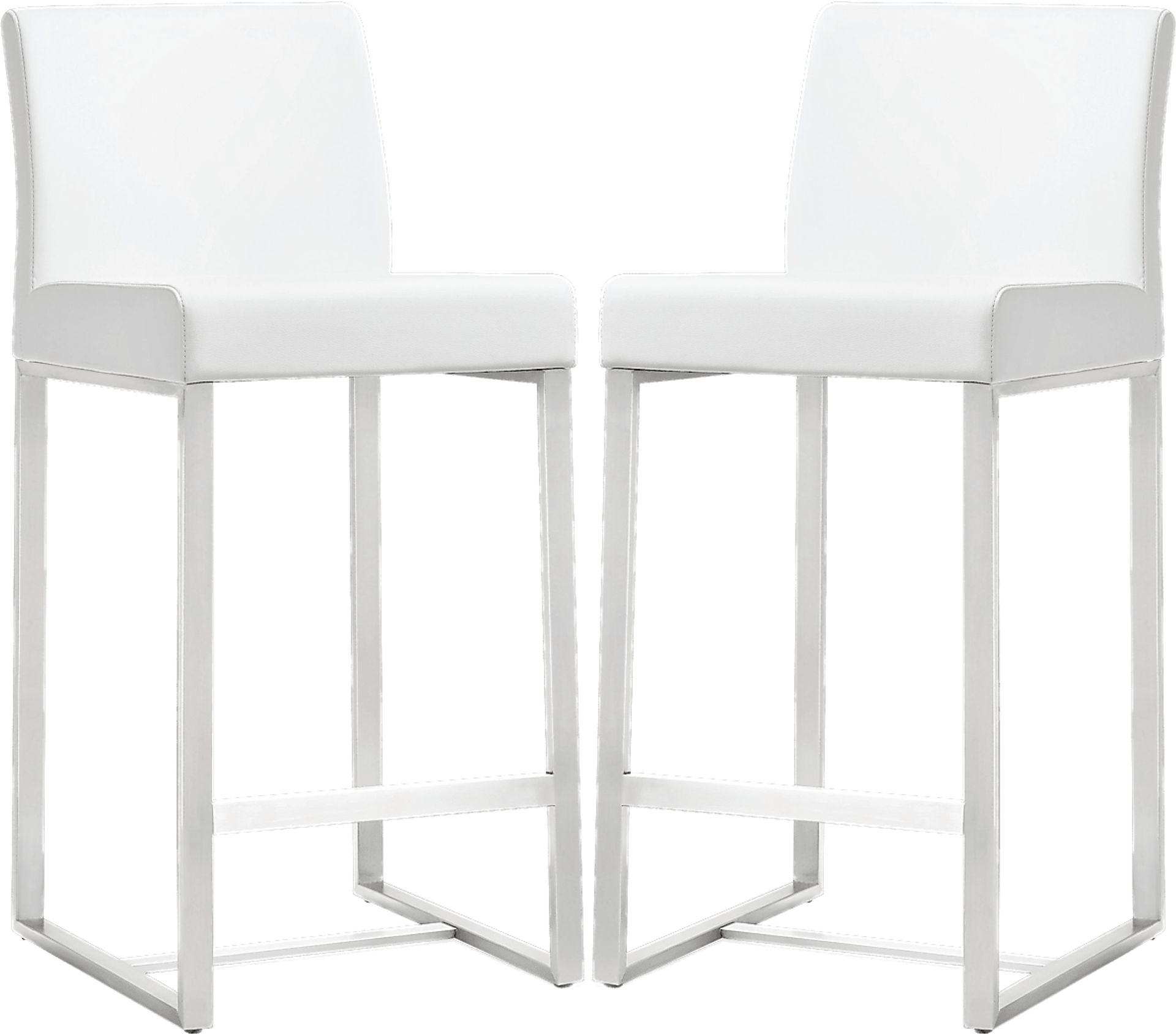 Silas White Counter Height Stools (Set of 2) - Image 1