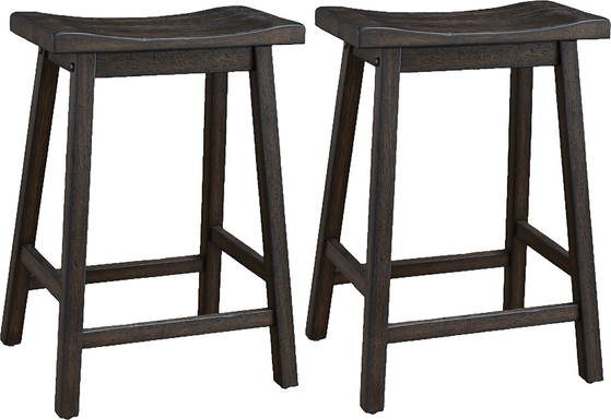 Silassie Brown Counter Stool, Set of 2