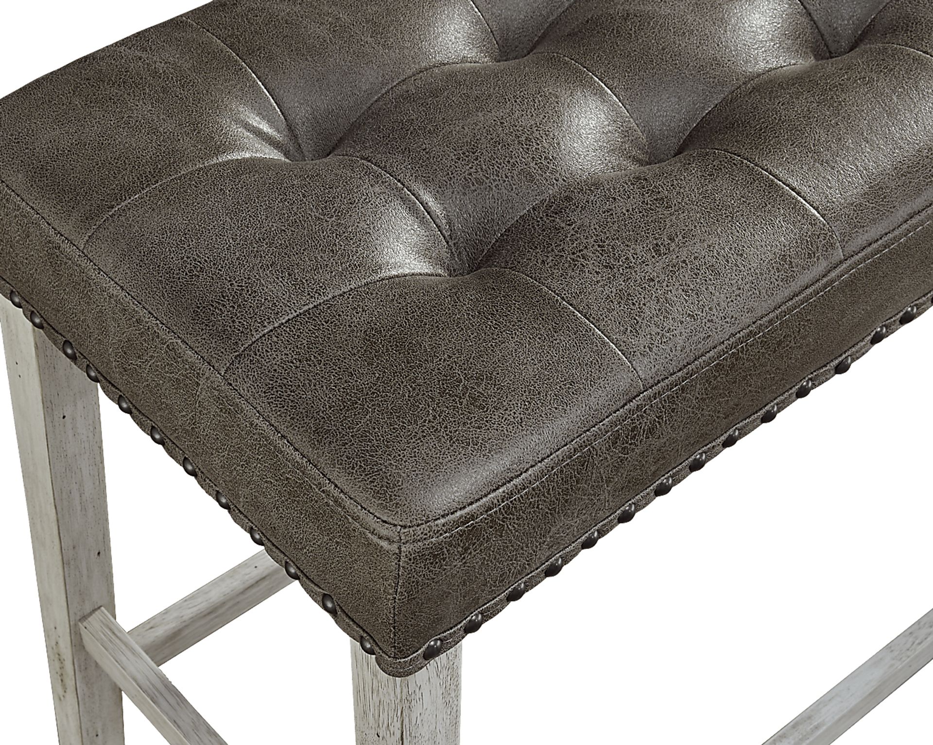 Silassie White Counter Height Bench - Image 2