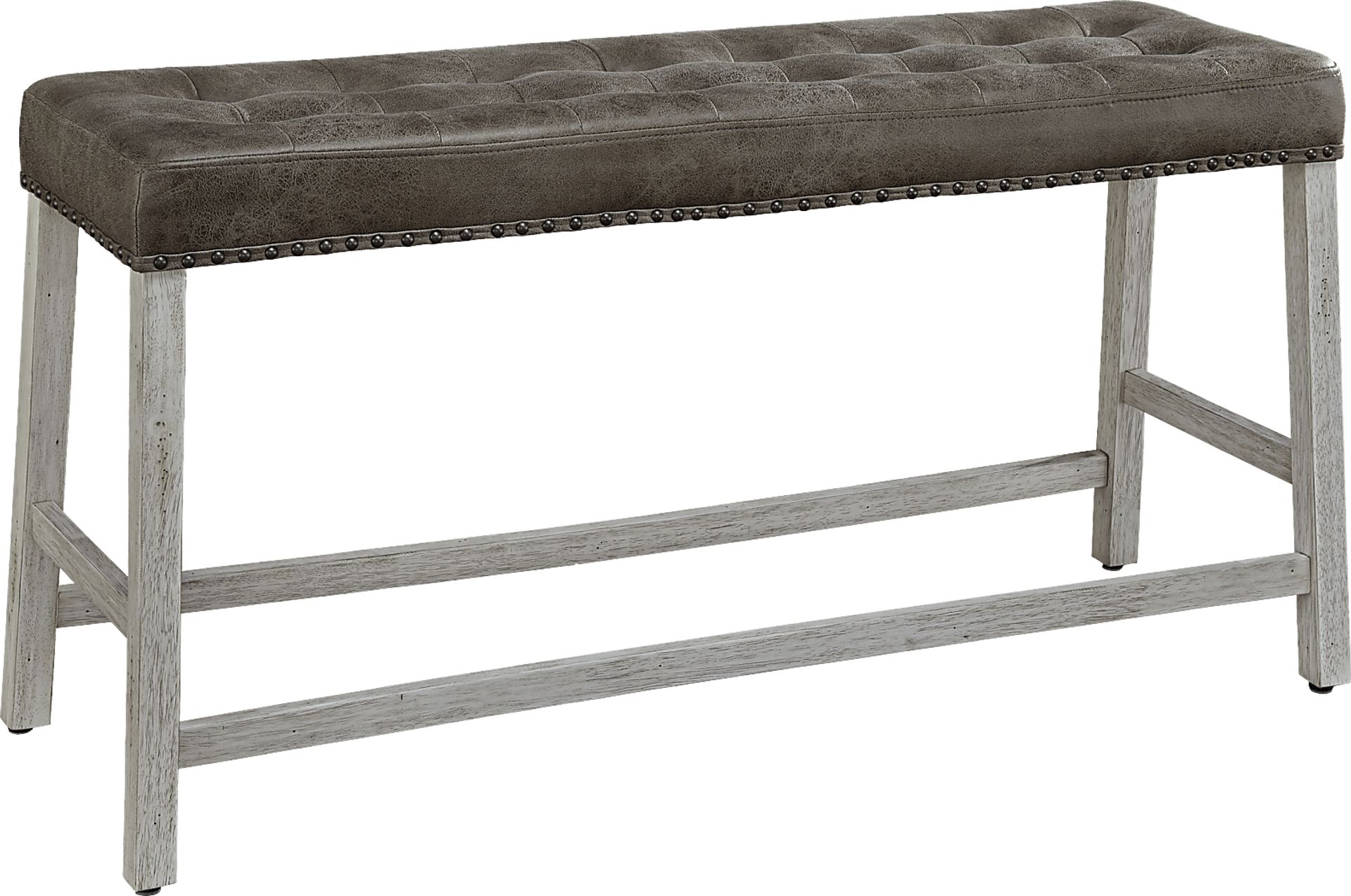Silassie White Counter Height Bench - Image 1