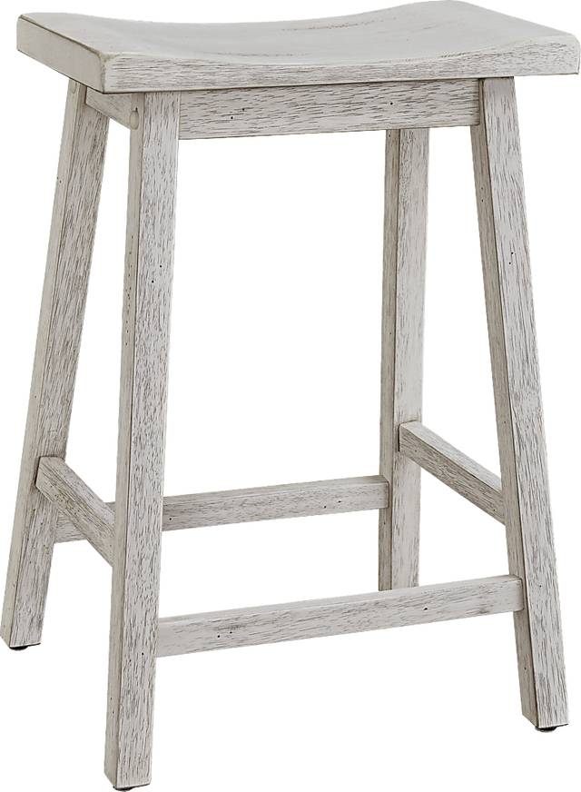 Silassie White Counter Stool, Set of 2 - Thumbnail - Image 2