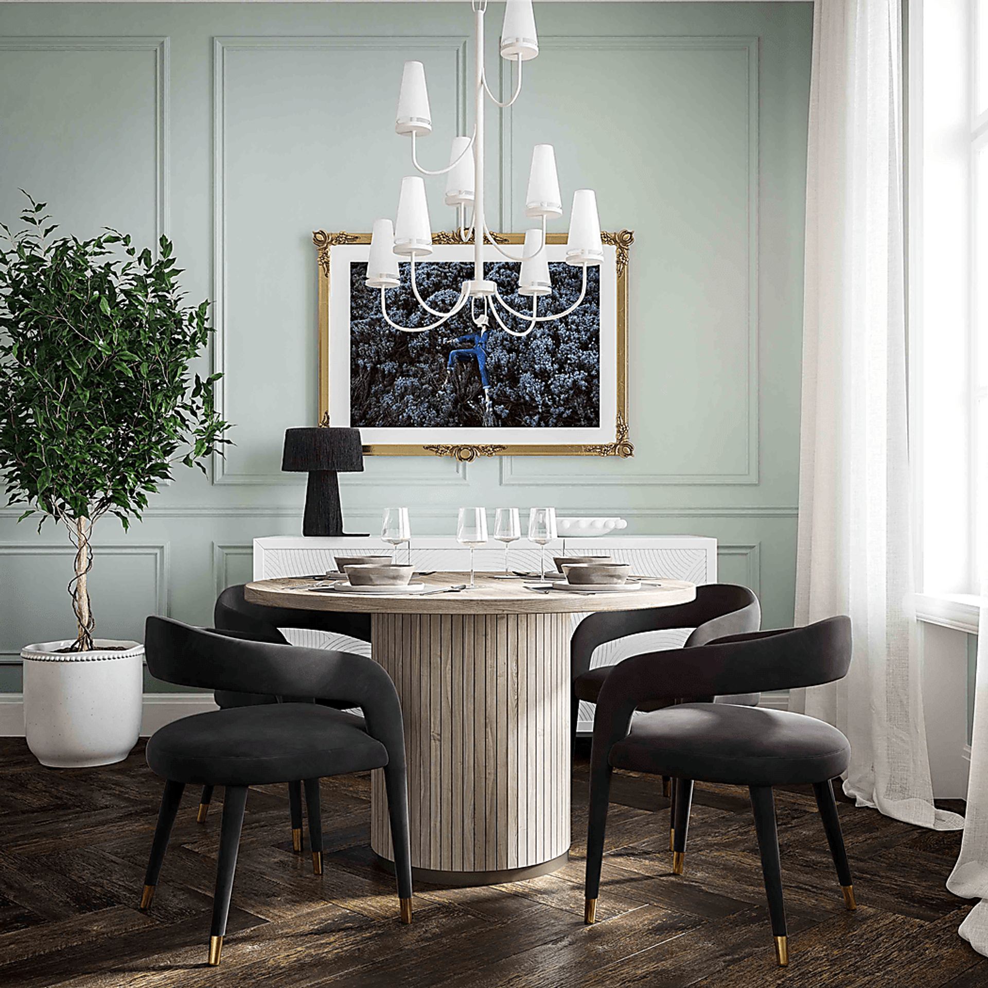 Siletz Black Arm Chair - Image 2