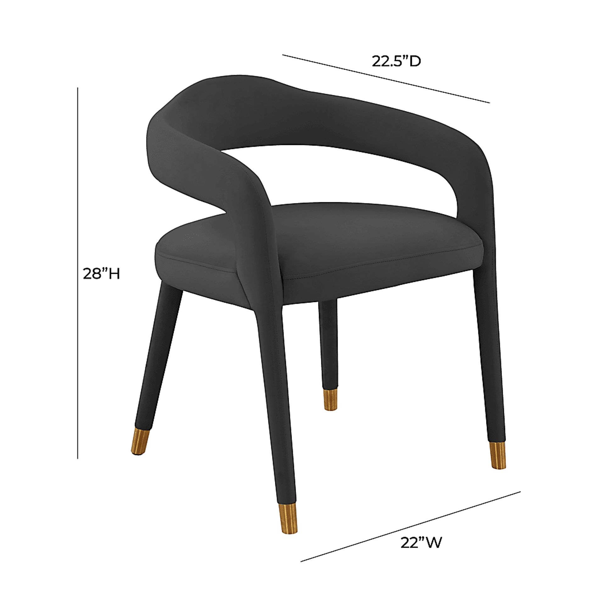 Siletz Black Arm Chair - Image 6