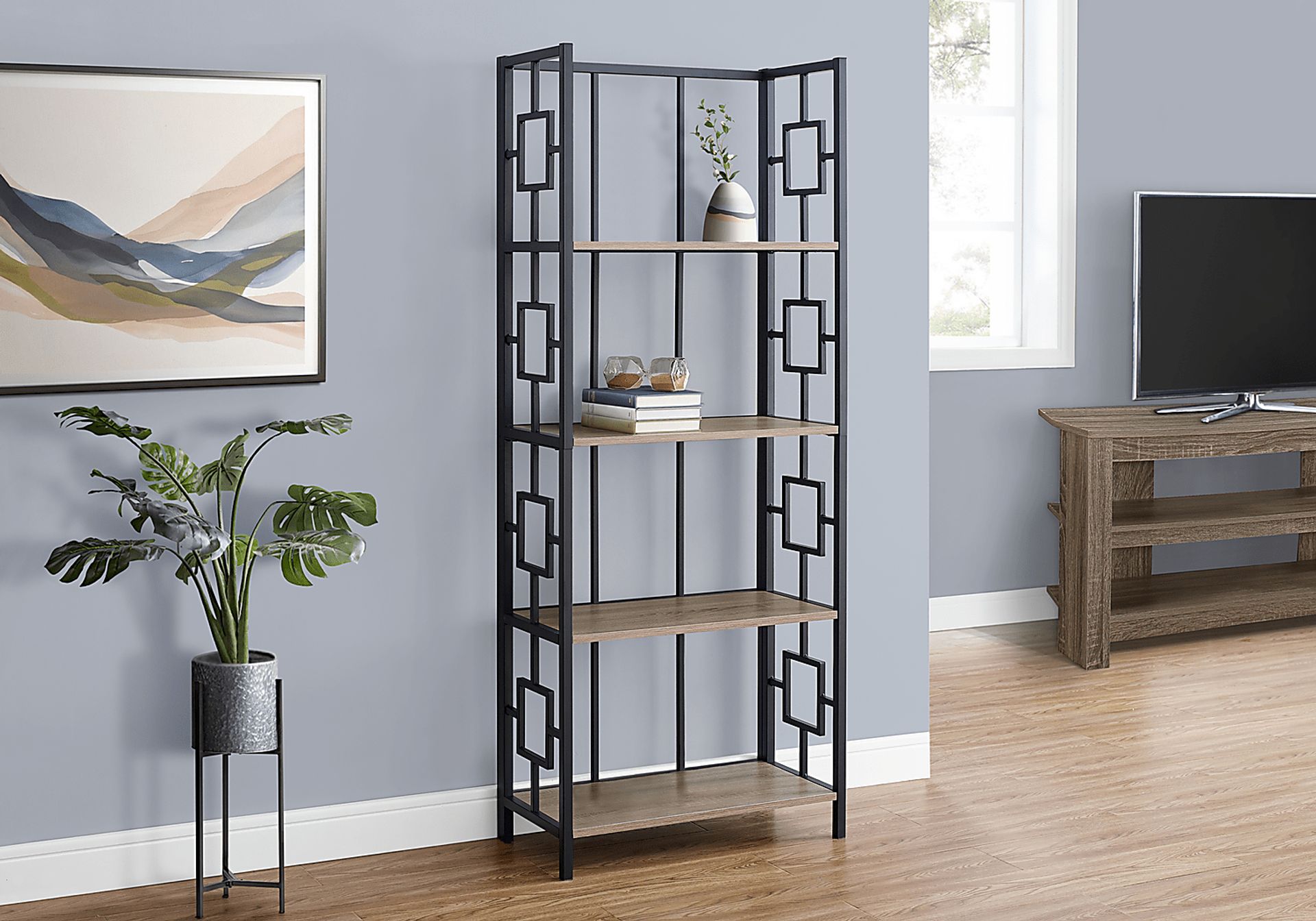 Silkriver Taupe Bookcase - Image 2