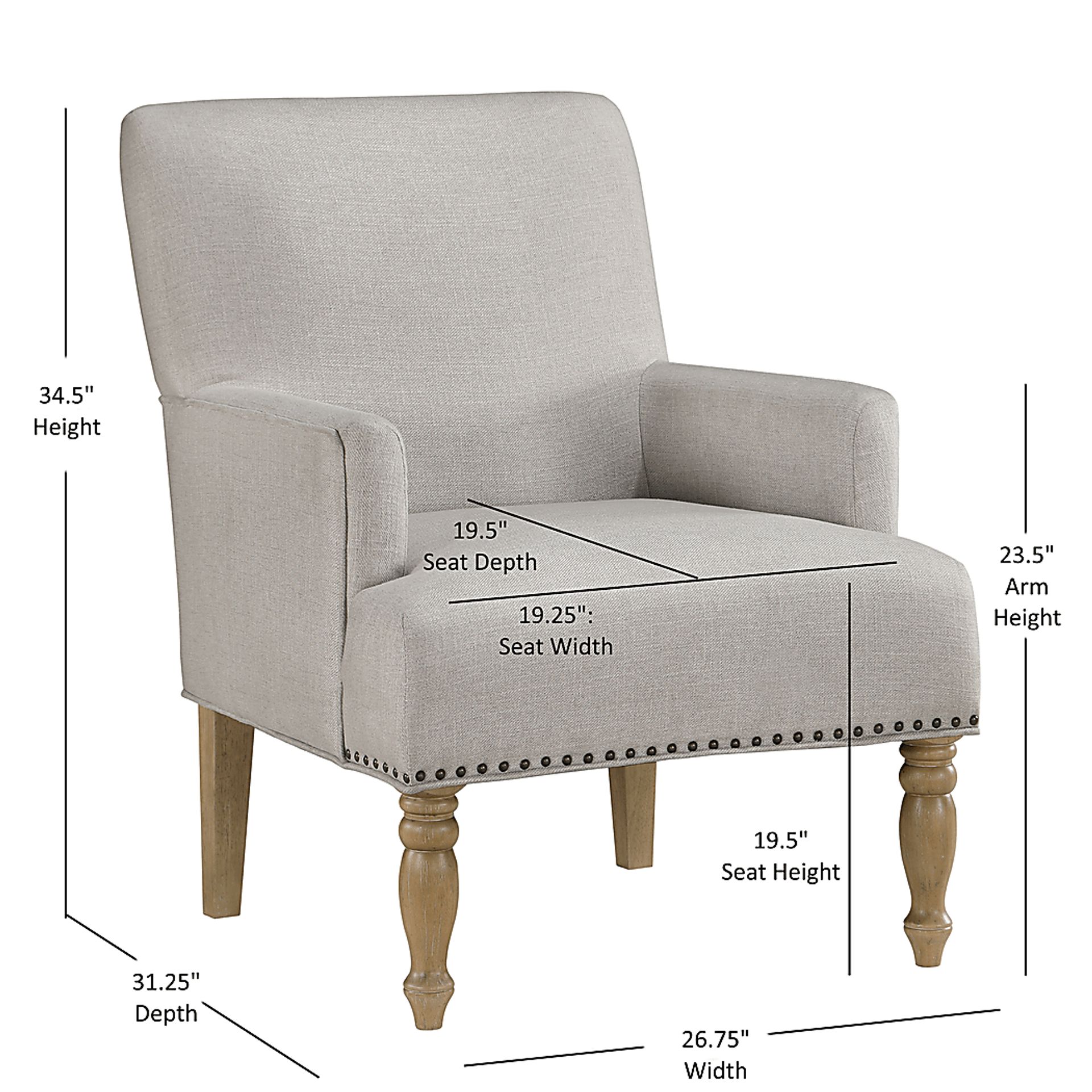 Sillas Beige Arm Chair - Image 15