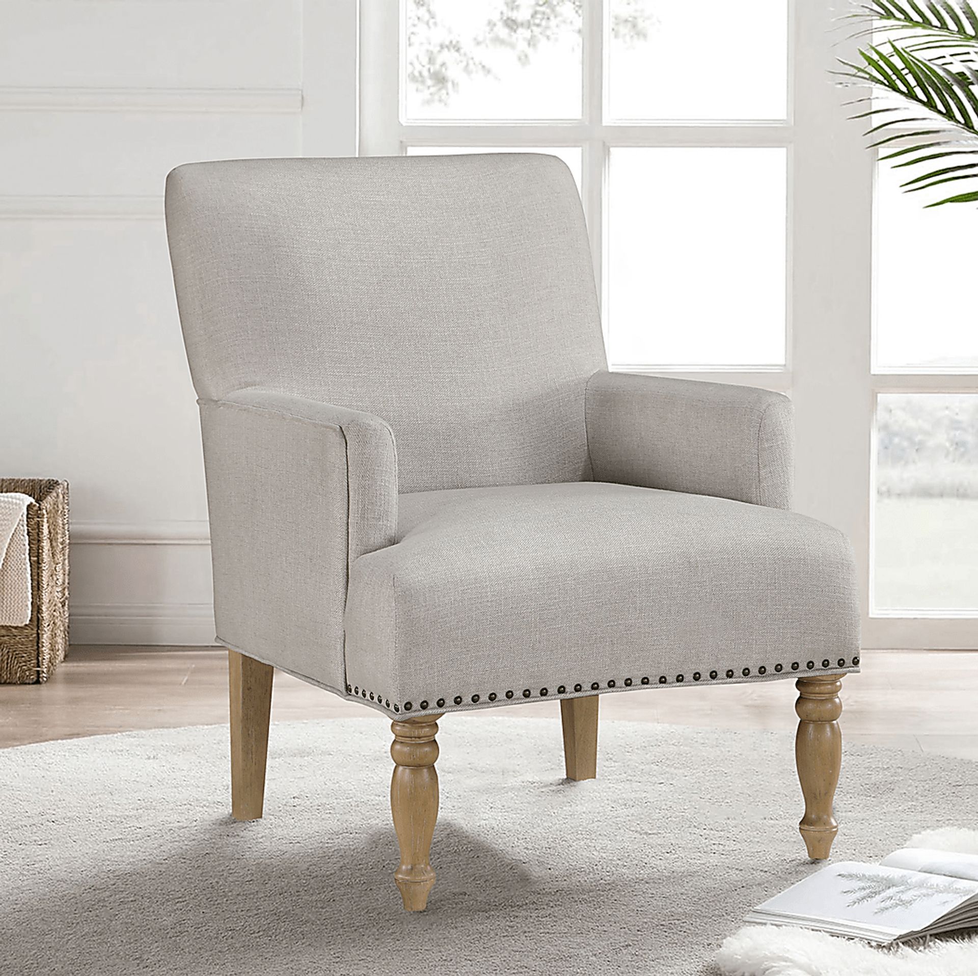 Sillas Beige Arm Chair - Image 5